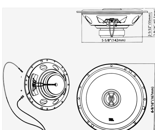 JBL Stage1 61F 2-Way Car Speaker Set